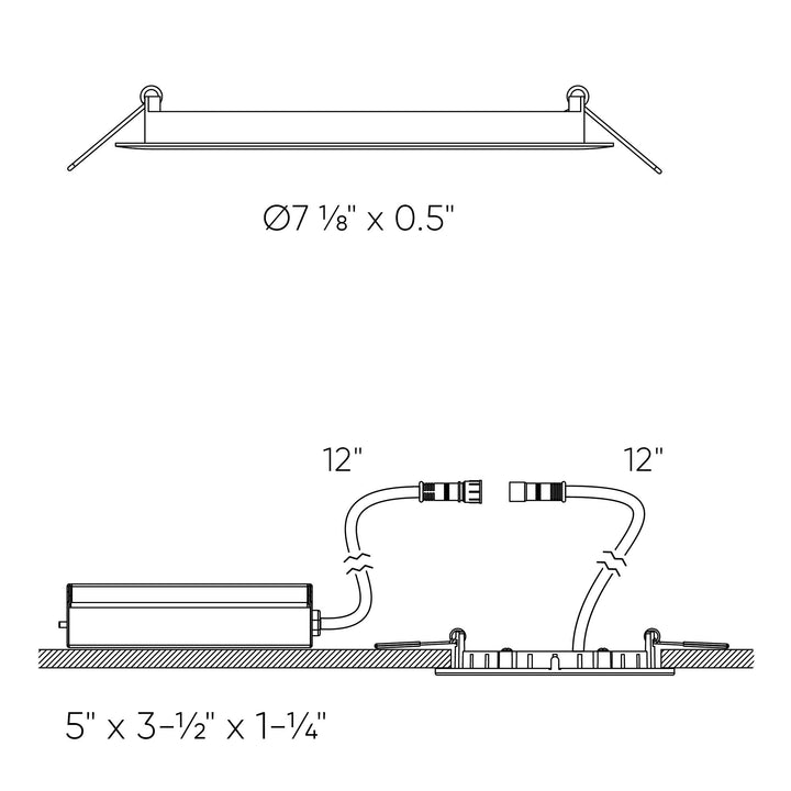 DALS 6 Inch Square Panel Light With Interchangeable Trims|CCT Color Selectable - Diamond Home USA
