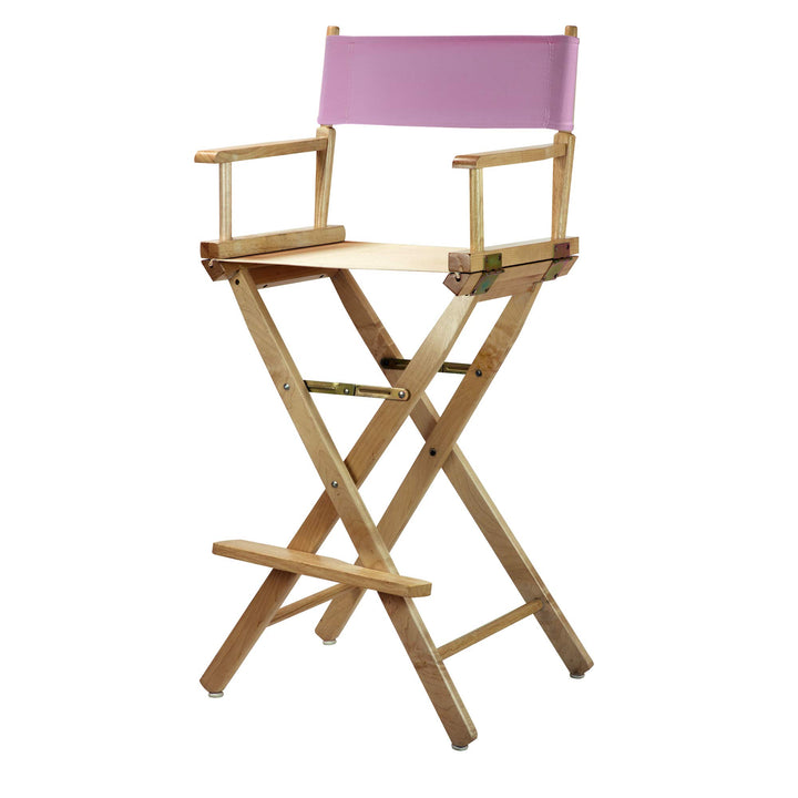 Casual Home Natural Frame/Pink Canvas 30" Bar Height Directors-Chairs