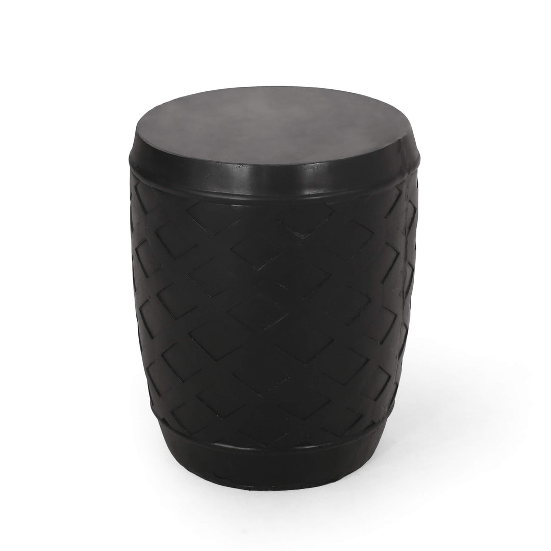 Christopher Knight Home Bordeaux Outdoor Contemporary Side Table Matte Black