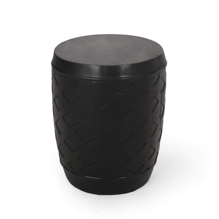 Christopher Knight Home Bordeaux Outdoor Contemporary Side Table Matte Black