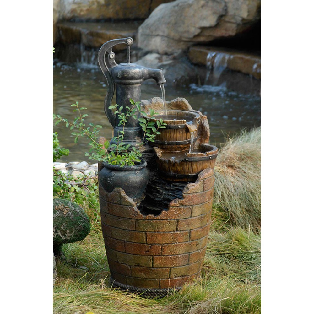 Glenville Water Pump Cascading Outdoor Fountain