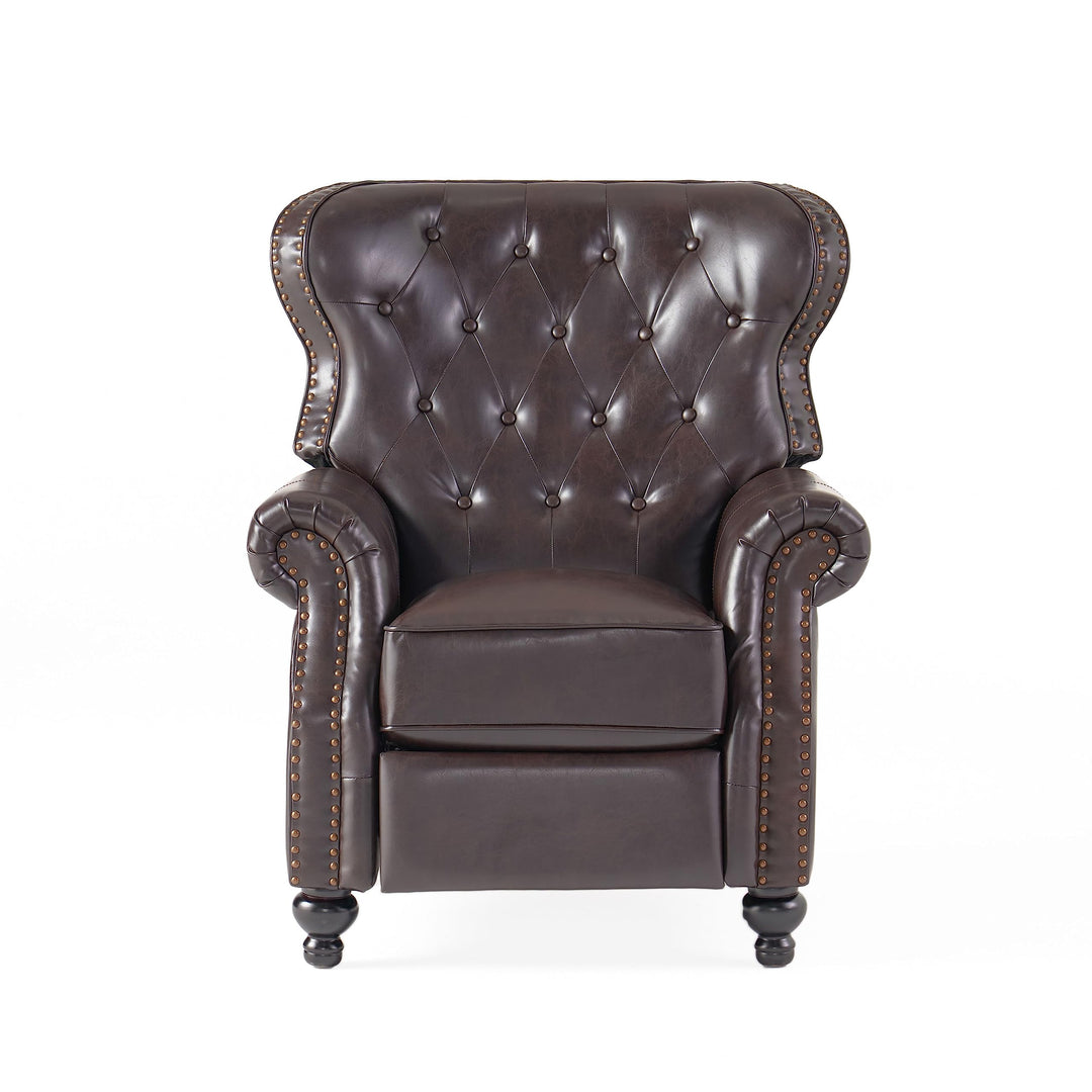 Christopher Knight Home Walder Reconstituted Bycast Leather Recliner Brown - Diamond Home USA