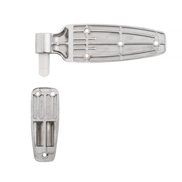 Kason 1245 Reversible Cam-Rise Hinge 1-1/2 Inch Offset Brushed Chrome Finish