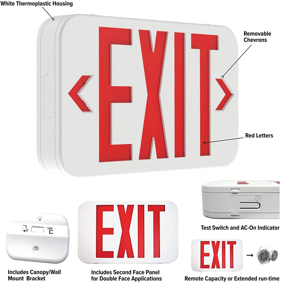 Compass 1 CERRC Hubbell Lighting LED Emergency Exit Sign with Remote Capacity - Diamond Home USA