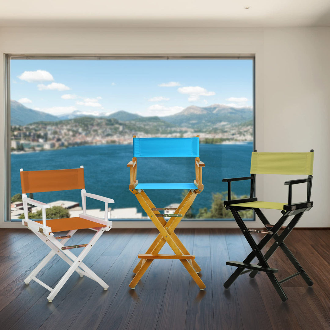 Casual Home Frame/Gold Canvas 18" Classic Height Directors-Chairs