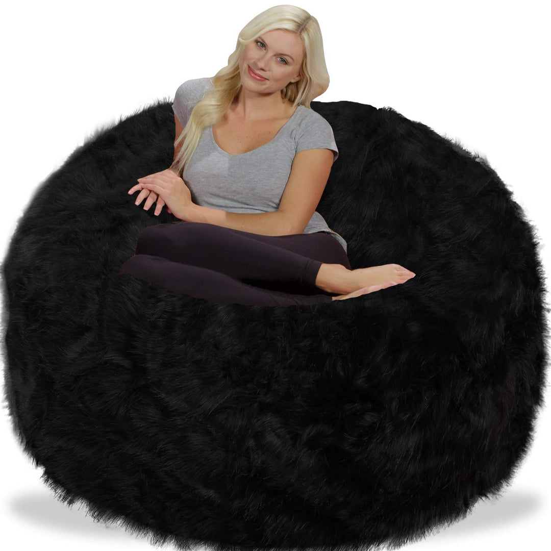 Chill Sack Bean Bag Chair: Giant Bean Bags Memory Foam Bean Bag Chair 5-feet - Diamond Home USA