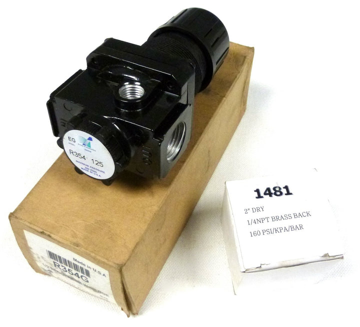 Arrow Pneumatics R354G 1/2" Reg Gauge 3 Pos. Locking Knob 40 eeF to 120