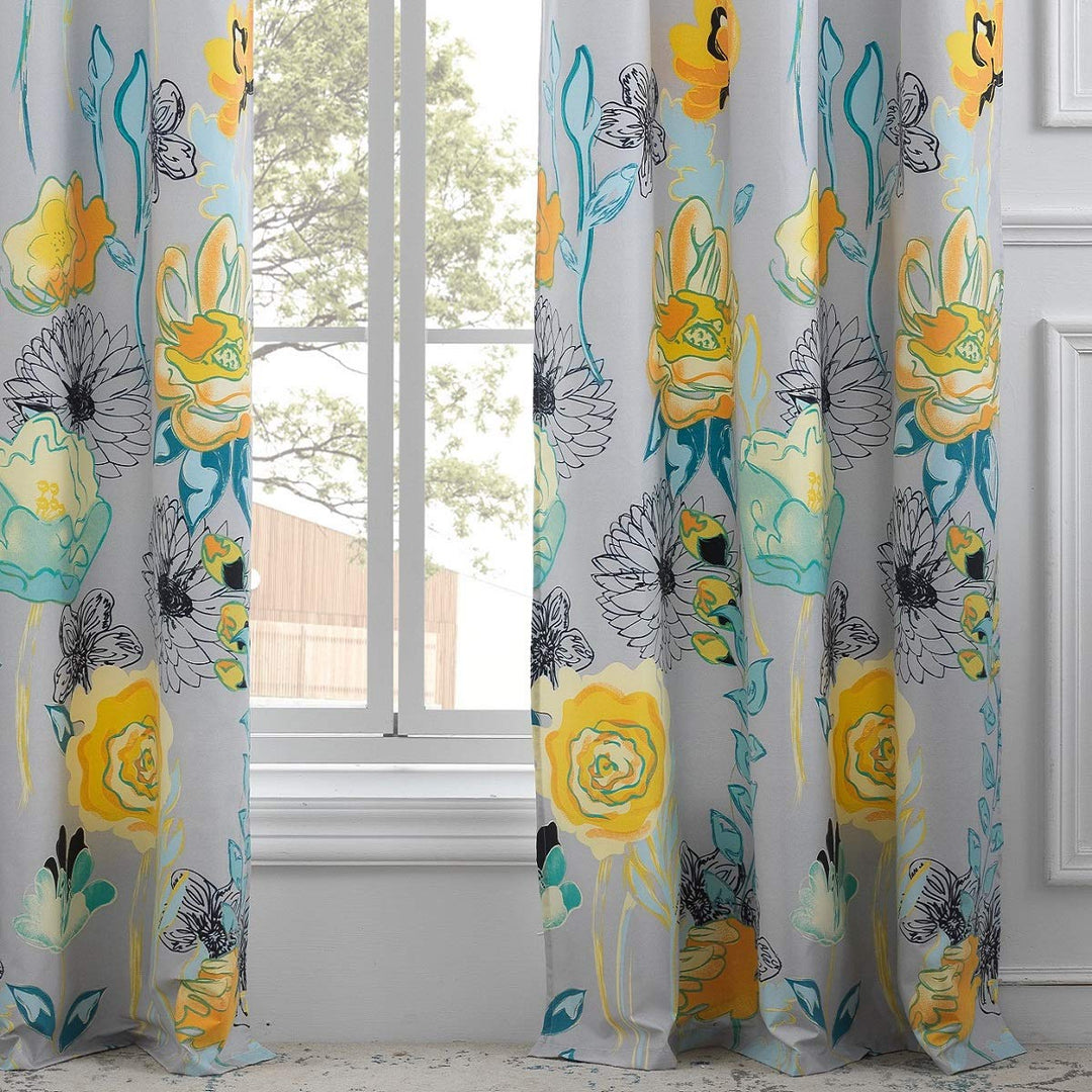 Greenland Home Watercolor Dream Curtains - Drapes - Lined Panel Pair with - Diamond Home USA