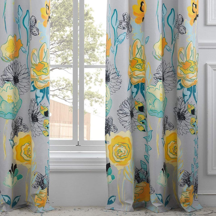 Greenland Home Watercolor Dream Curtains - Drapes - Lined Panel Pair with - Diamond Home USA
