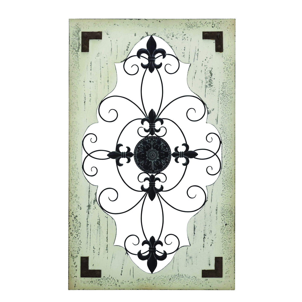 Rustic 42 X 26 Inch Scroll and Wall Decor by Multi Color Modern Contemporary - Diamond Home USA