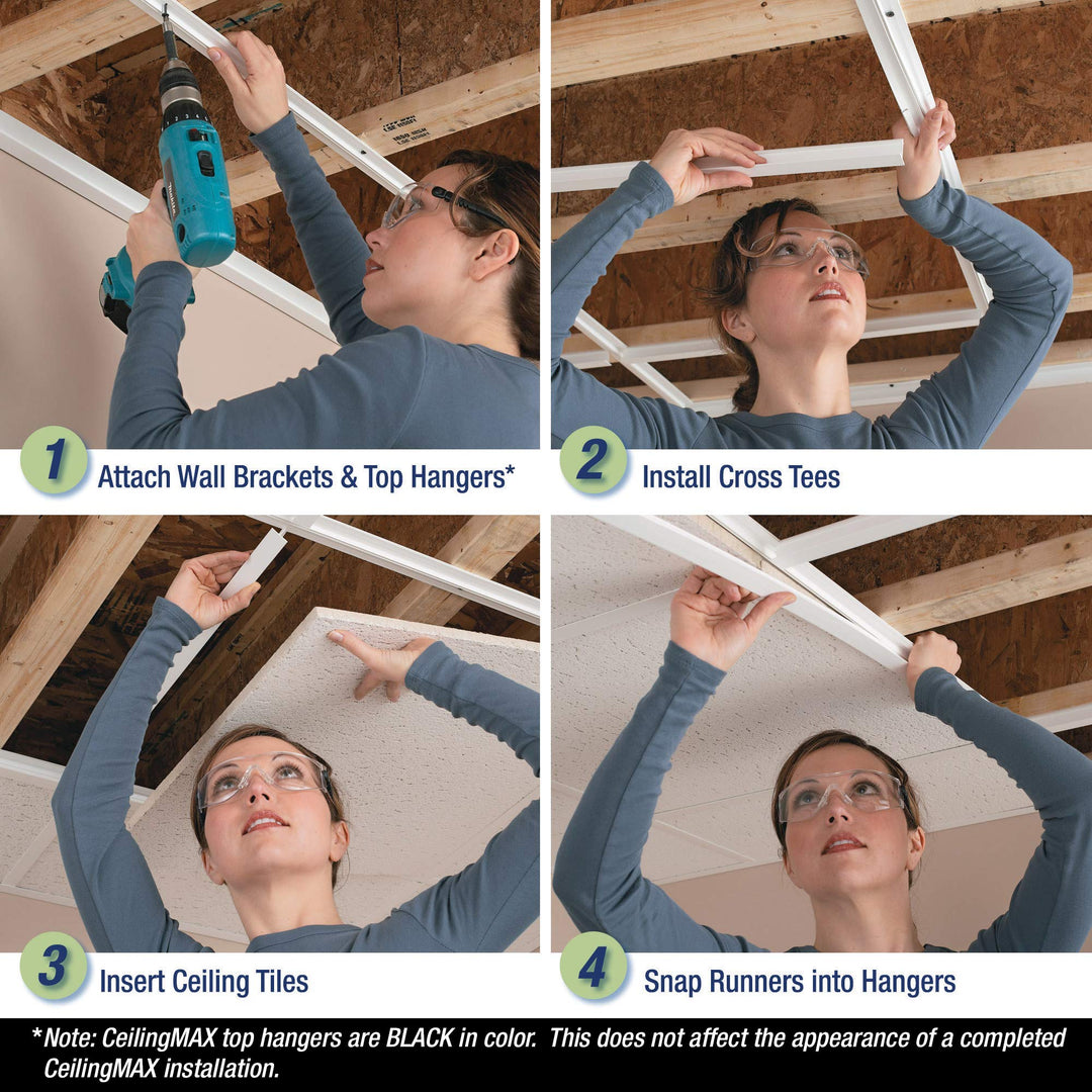 CeilingMAX 100 sq. ft. Polished Copper Surface Mount Grid Kit - Diamond Home USA