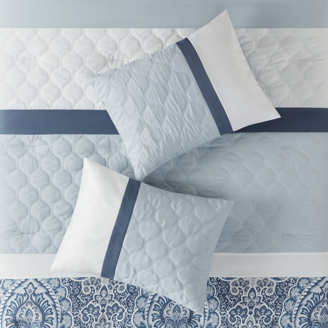 510 DESIGN Luxe Quilted Comforter Set Modern Transitional Design All Season Down