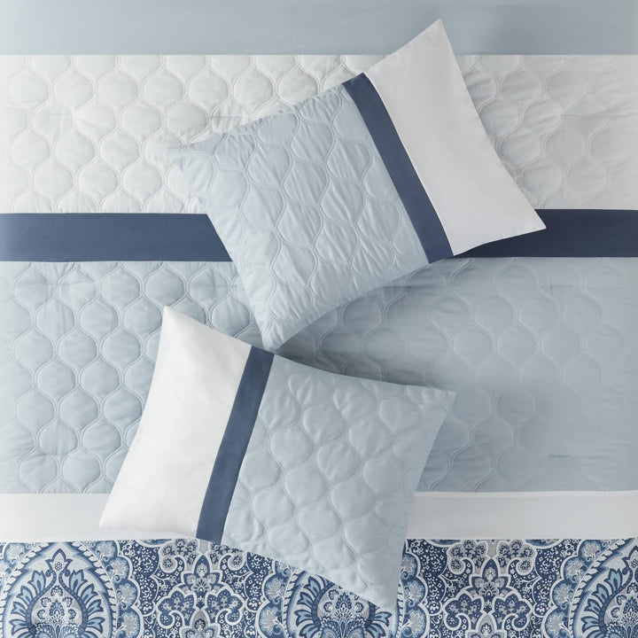 510 DESIGN Luxe Quilted Comforter Set Modern Transitional Design All Season Down