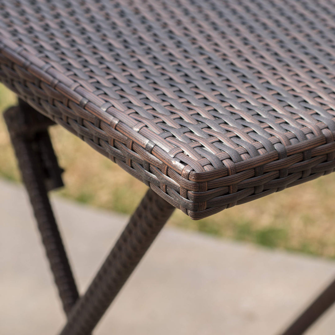 Christopher Knight Home Margarita Outdoor Wicker Bar Table Multibrown - Diamond Home USA