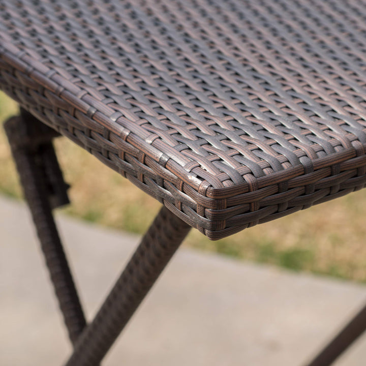 Christopher Knight Home Margarita Outdoor Wicker Bar Table Multibrown - Diamond Home USA