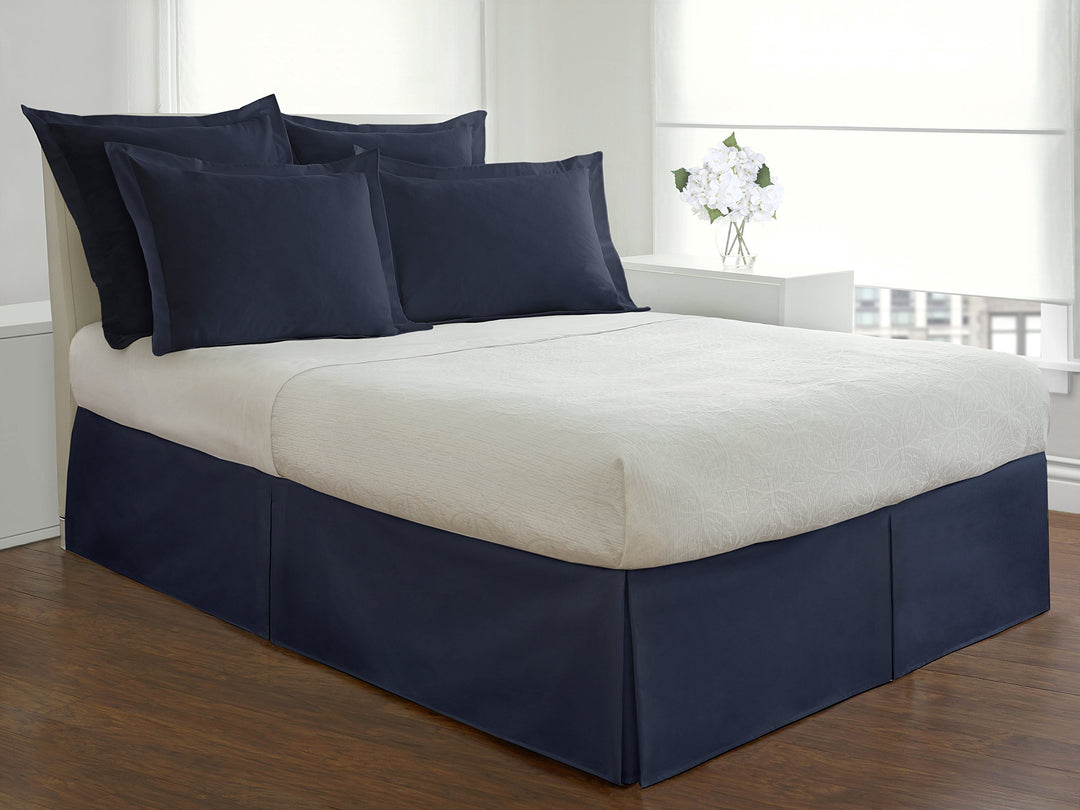 Fresh Ideas Bedding Tailored Bedskirt Classic 14” Drop Length Pleated Styling -