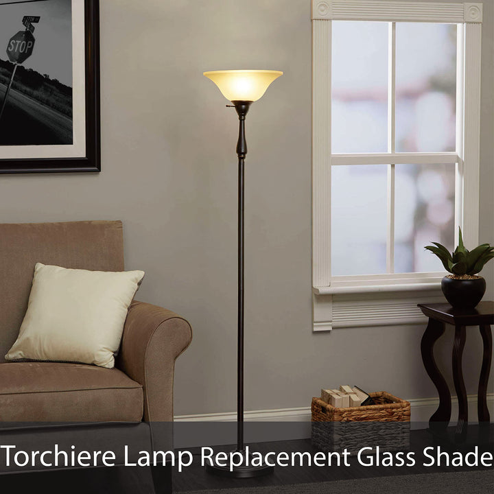 Aspen Creative Amber 23101-11A Transitional Style Replacement Torchiere Glass - Diamond Home USA