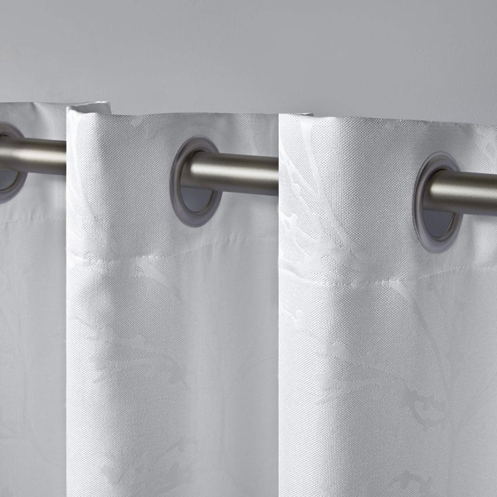 Exclusive Home Kilberry Woven Room Darkening Blackout Grommet Top Curtain 52X63 - Winter - Diamond Home USA