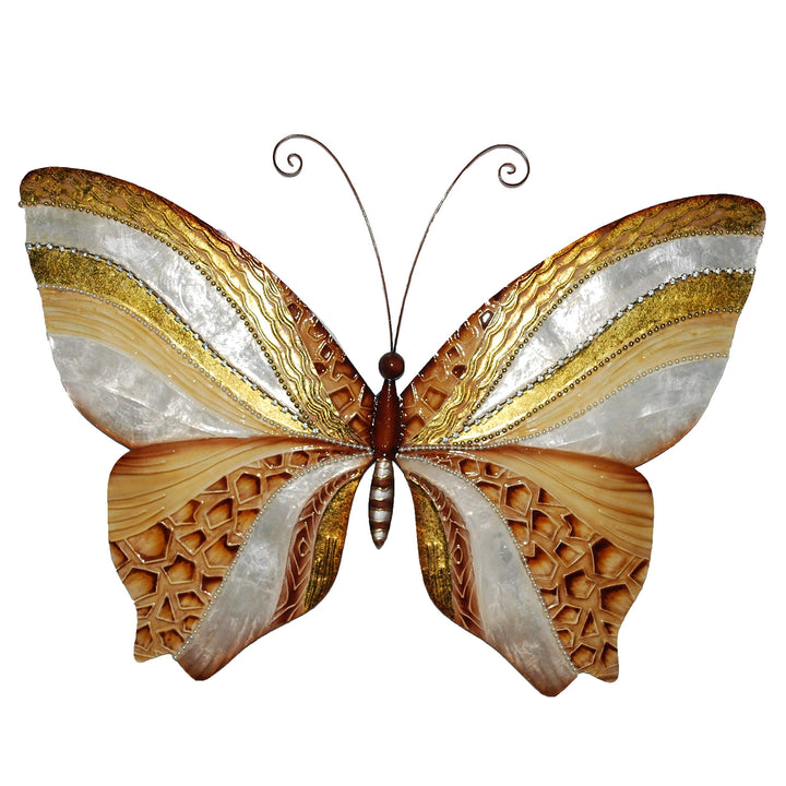 Handmade Wall Butterfly with Copper and Pearl (Philippines) Modern