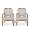 Christopher Knight Home Andrea Dining Chair Sets Light Gray + Natural Set of 2 - Natural + Light Grey