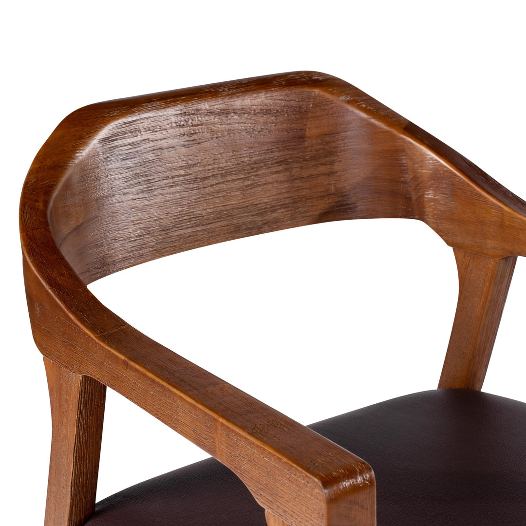 Boraam Rasmus Dining Armchairs-Set of 2 Brown/Chestnut Wire-Brush - Diamond Home USA