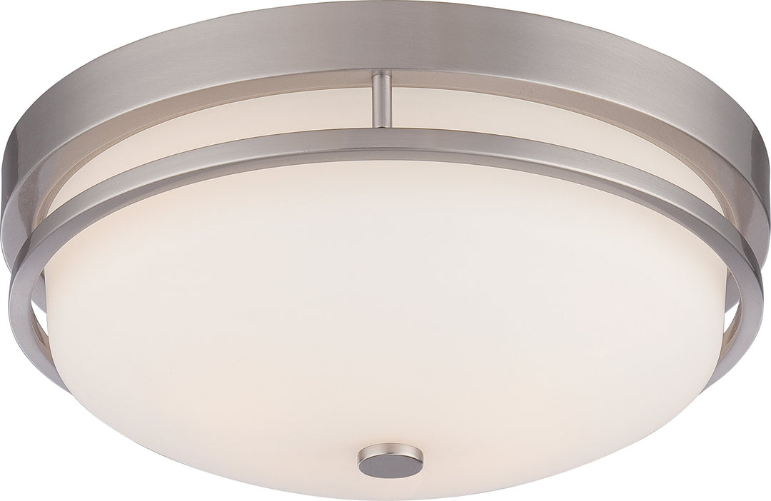Nuvo Lighting 60/5486 Two Light Flush Mount Pwt Nckl B/S Slvr