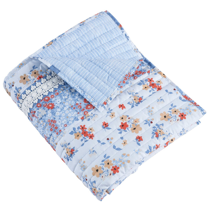 Greenland Home Betty Lace-Embellished White Throw Blanket 60 x 50 inches - Diamond Home USA