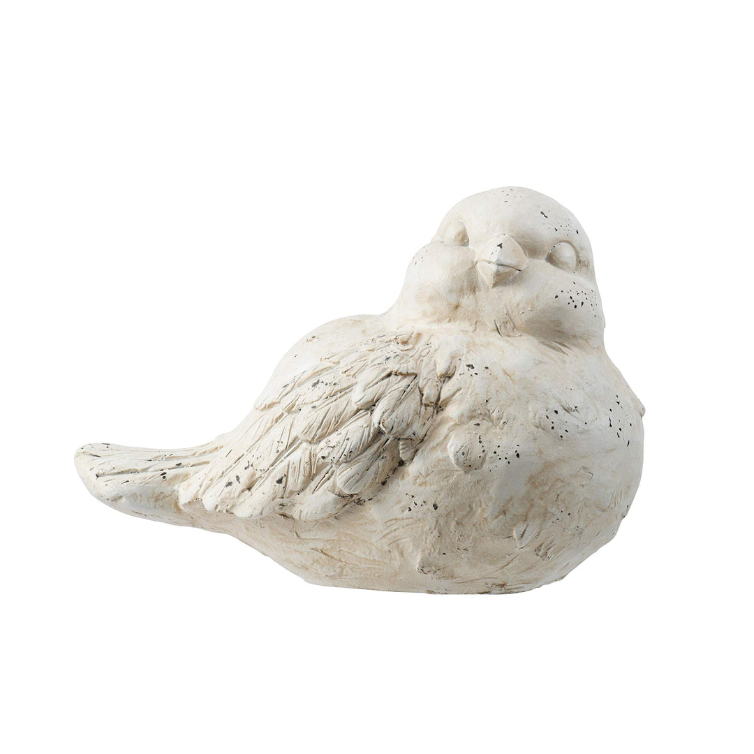 Large 10-inch Worn White Bird Figurine Stone