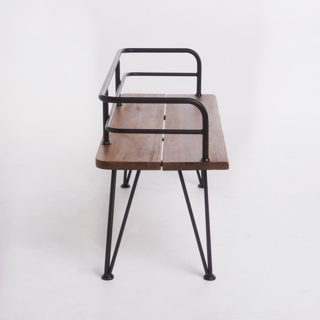 Christopher Knight Home Lastoro Outdoor Industrial Rustic Iron and Acacia Wood - Diamond Home USA