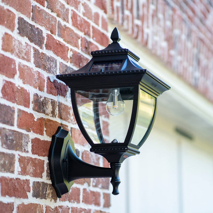 Bulb Solar Lamp Wall/pier/3" Fitter Mount Black - Diamond Home USA