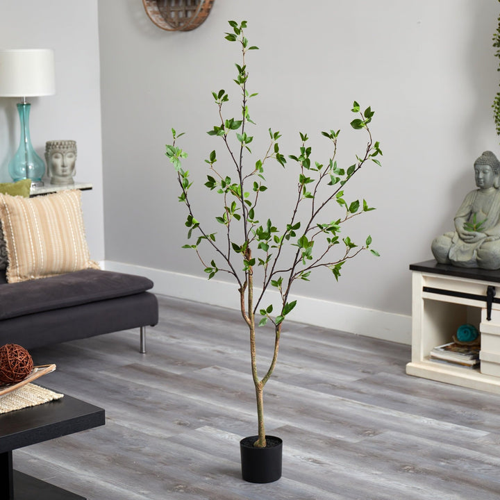 5' Minimalist Citrus Artificial Tree Black - Diamond Home USA
