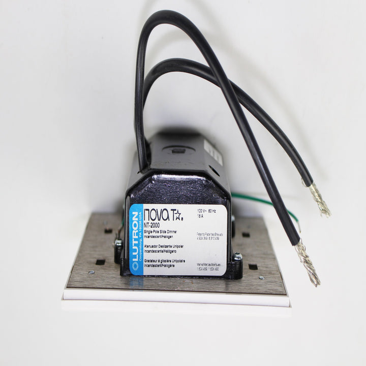 Lutron NT-2000-WH 120V 2000W 1 Pole Slide Dimmer Switch - Diamond Home USA