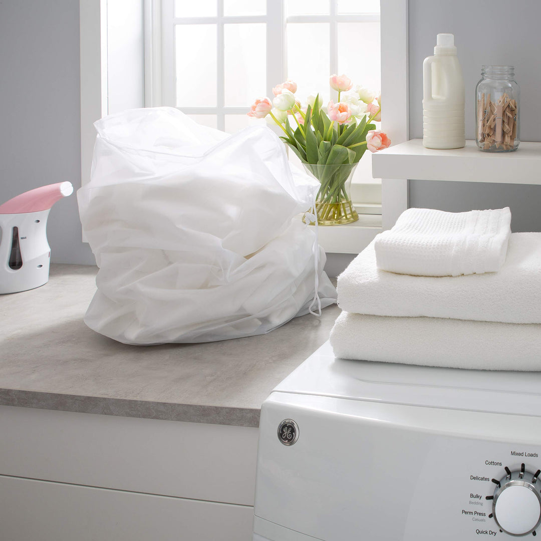 Woolite Santized Mesh Laundry Bag 2 Pack White - Diamond Home USA