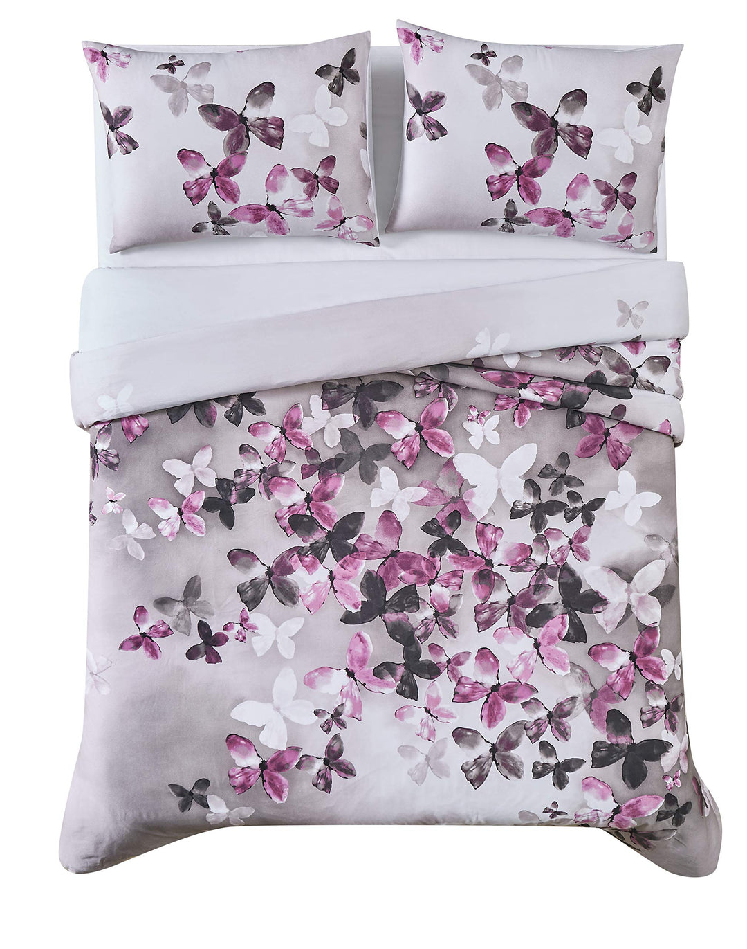 Vince Camuto Lissara 3 Piece Full/Queen Duvet Cover Set (DCS3433FQ-1800) - Diamond Home USA