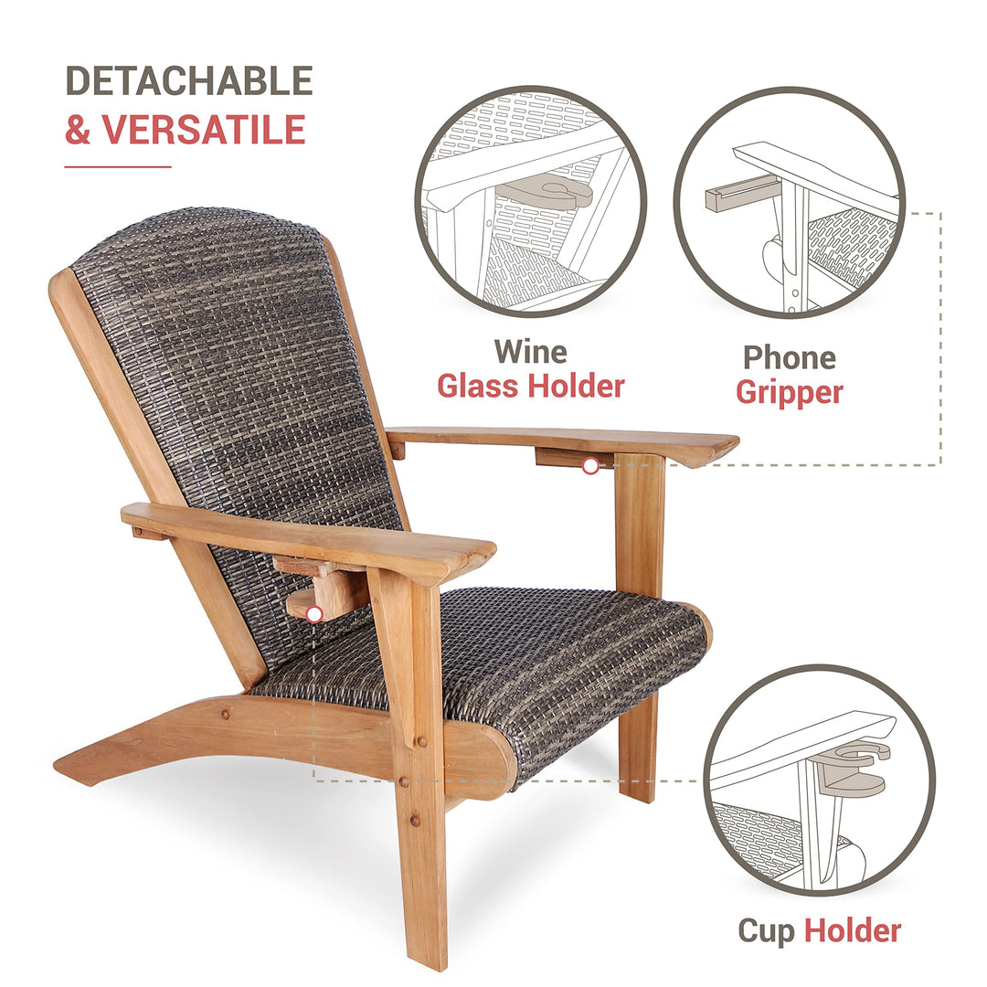 Cambridge Casual Auburn Padded Upholstered Outdoor Adirondack Chair - Diamond Home USA