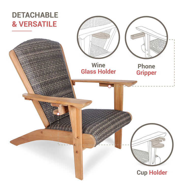 Cambridge Casual Auburn Padded Upholstered Outdoor Adirondack Chair - Diamond Home USA