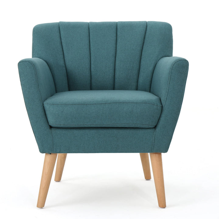 Christopher Knight Home Merel Mid Century Modern Fabric Club Chair 28.30" W x Teal - Diamond Home USA