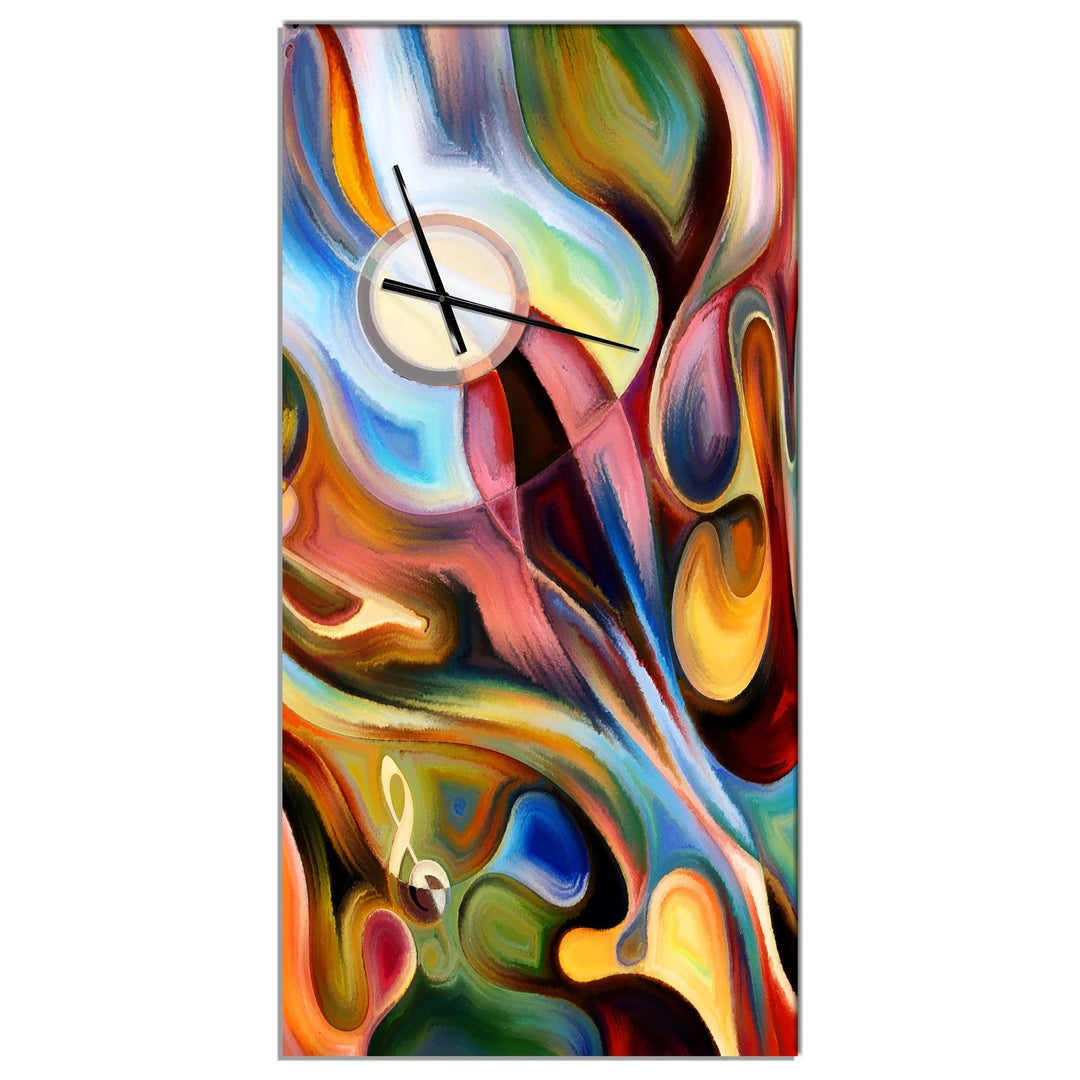Design Art Designart 'Music Beyond The Frames' Oversized Music Wall Clock 30 in. - Diamond Home USA