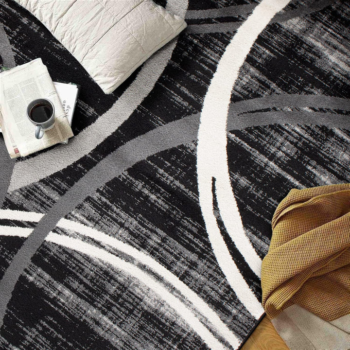 Rugshop Contemporary Abstract Circles Design Area Rug
