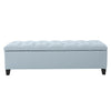 Christopher Knight Home Ottilie Fabric Storage Ottoman Light Sky Dimensions: . Light Sky+Dark Brown