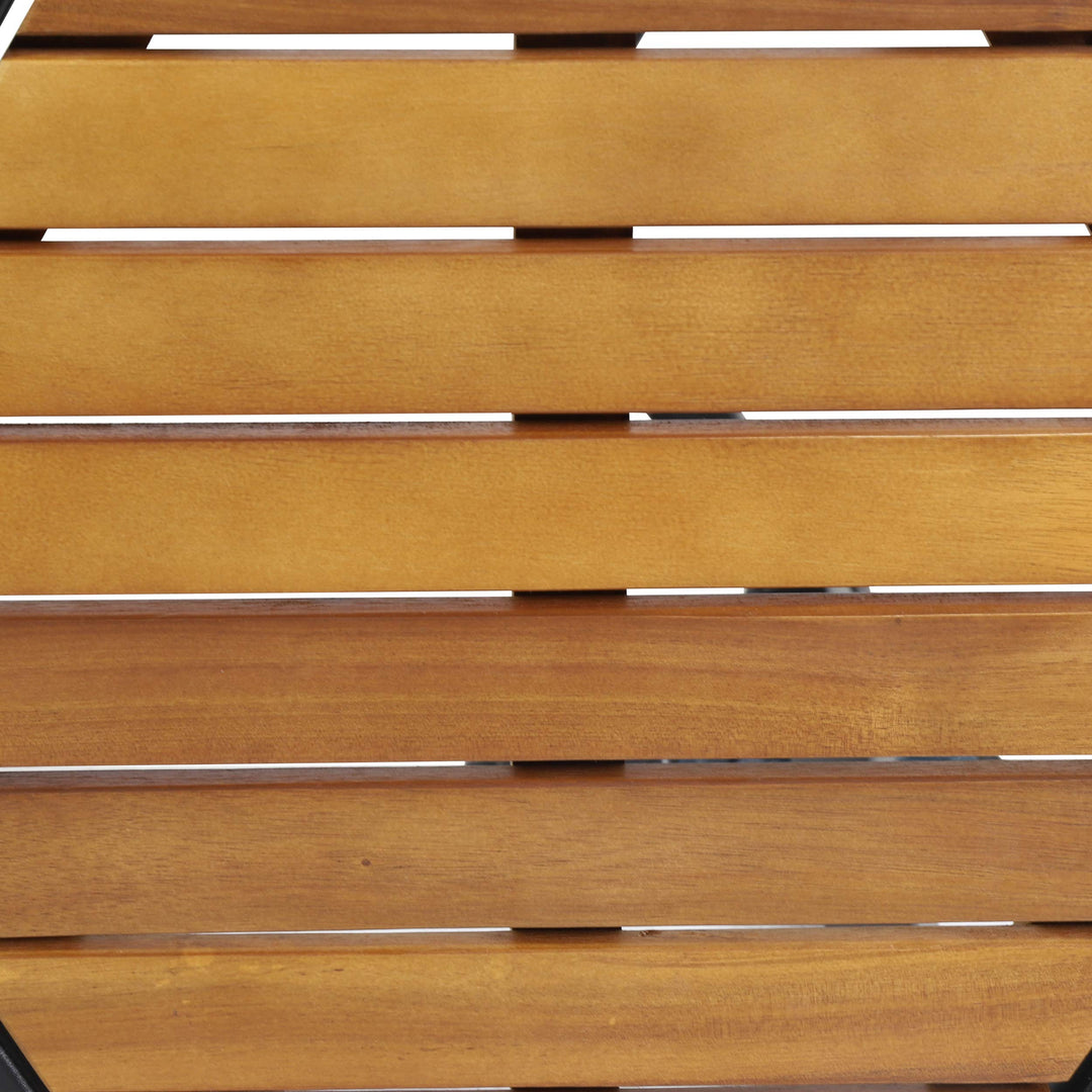 Christopher Knight Home END Table Black Metal + Teak - Diamond Home USA