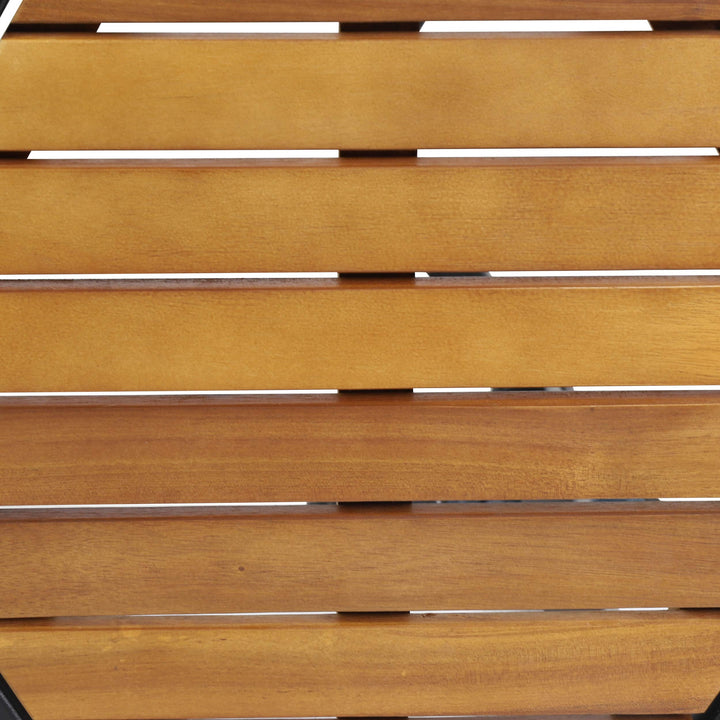 Christopher Knight Home END Table Black Metal + Teak - Diamond Home USA