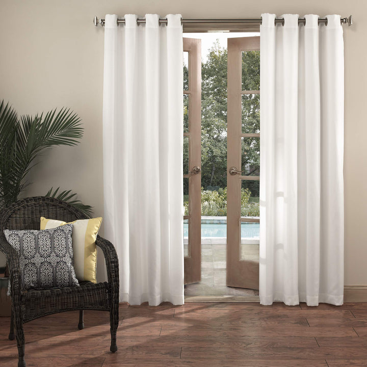 Sun Zero Marina Indoor/Outdoor UV Protectant Energy Efficient Grommet Curtain