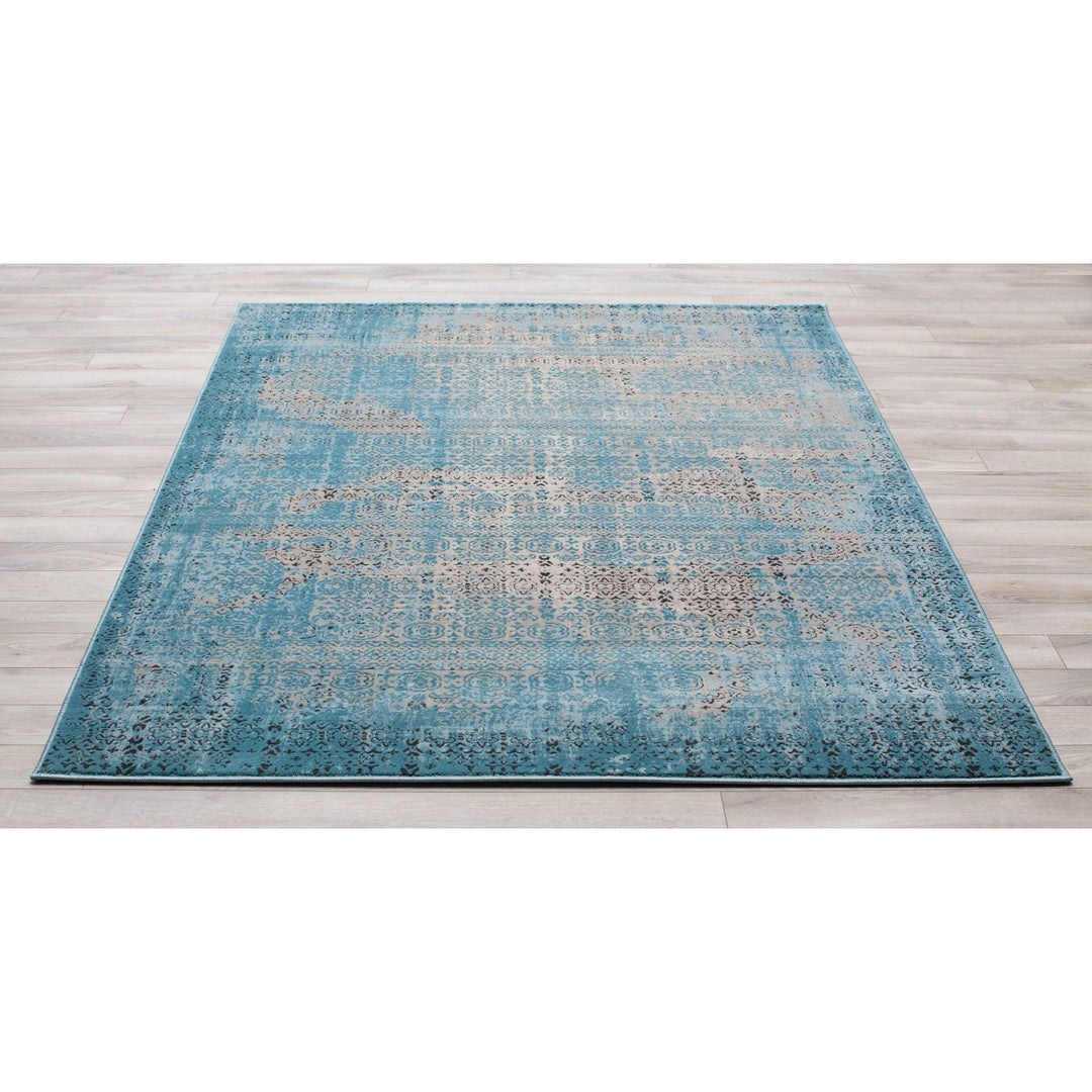 Nourison Karma Vintage Damask Latte 3'9" x 5'9" Area-Rug Easywashing Non - Diamond Home USA