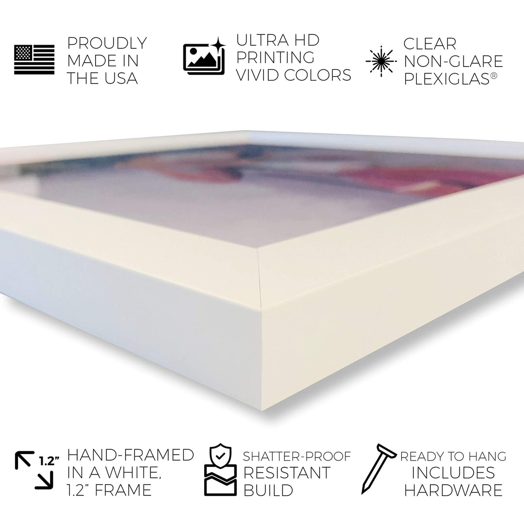 Olivia's Easel 'Rainbows' Kids Wall Art Framed Print Purple Yellow Modern - Diamond Home USA