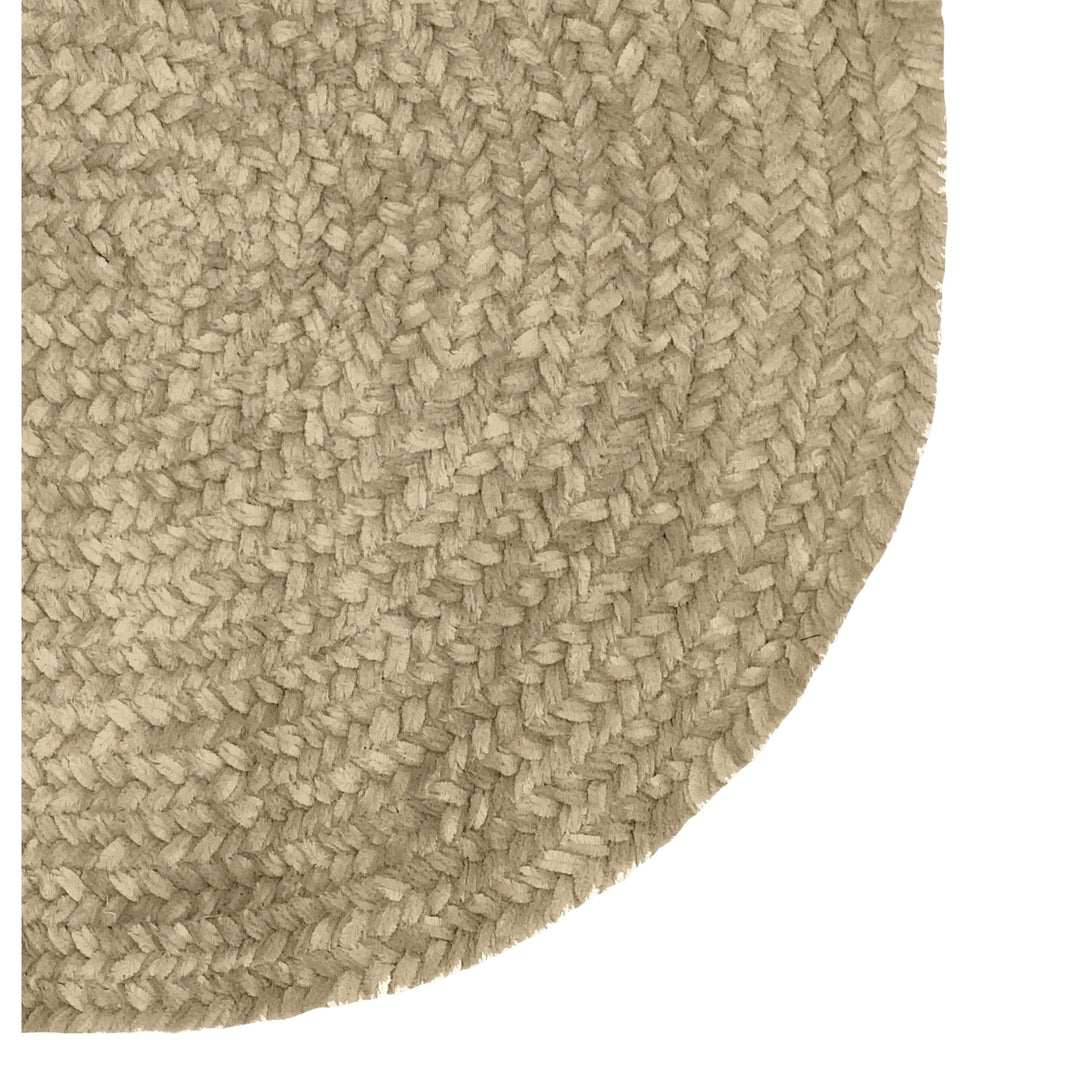 Better Trends Chenille Solid Braid Collection is Durable and Stain Resistant 60" x 96" Oval - Dove