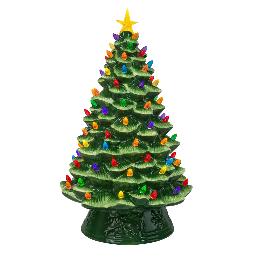 18" Nostalgic Ceramic Tree Green - Diamond Home USA