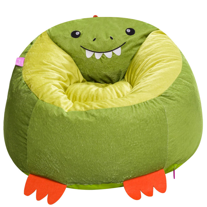 Posh Creations Cute Soft and Comfy Bean Bag Chair for Kids Animal - Dinosaur