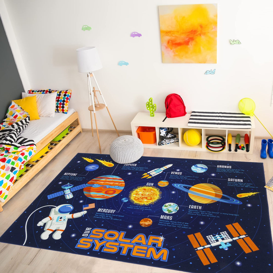 Gertmenian mithsonian olar ystem Area Rug for Kids’ Education and Learning; - Diamond Home USA