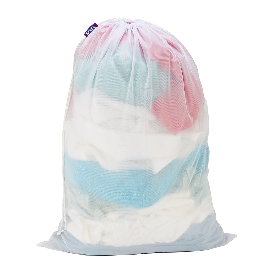 Woolite Santized Mesh Laundry Bag 2 Pack White - Diamond Home USA